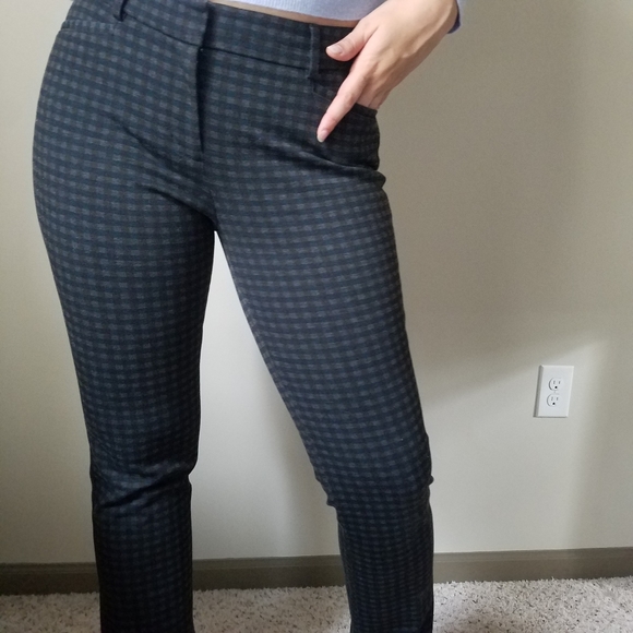 MID RISE PLAID BARELY BOOT COLUMNIST PANT LONG - Picture 6 of 7